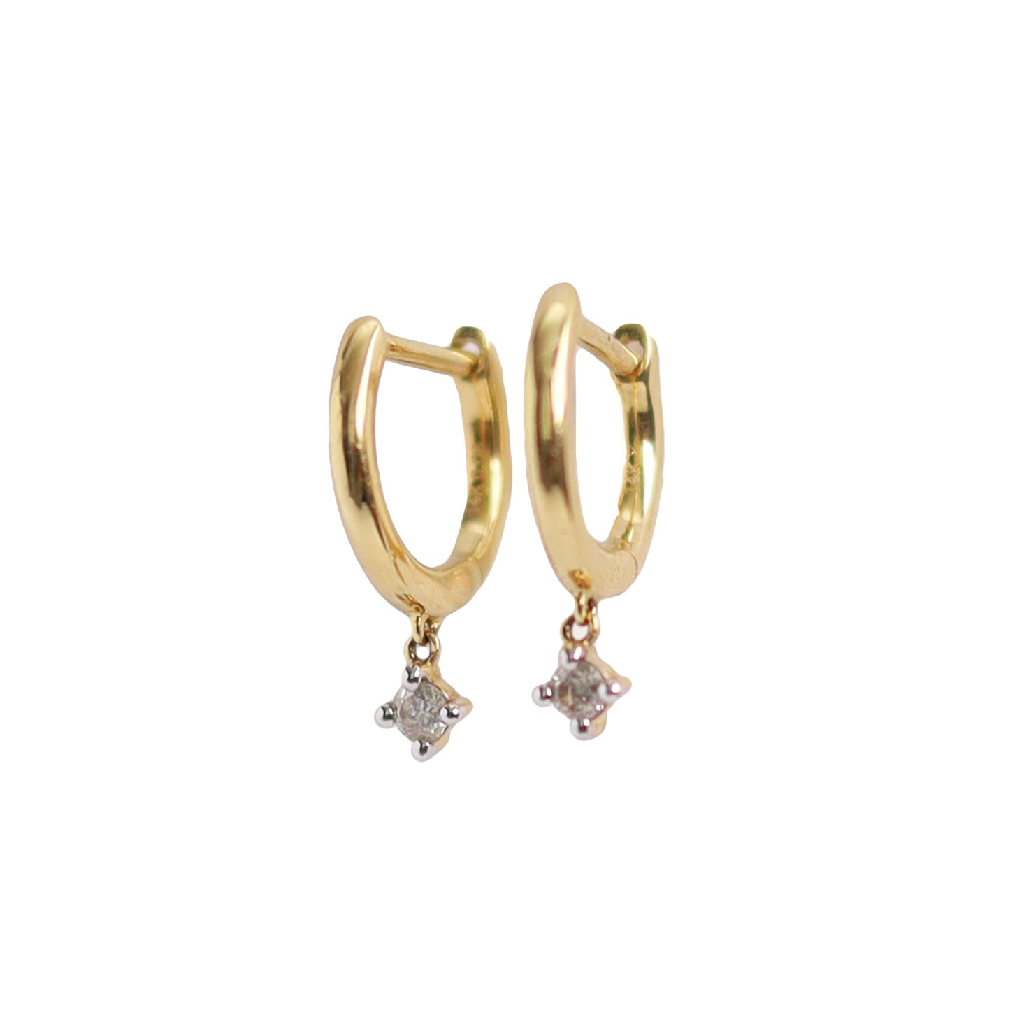 Aretes Huggies Diamante