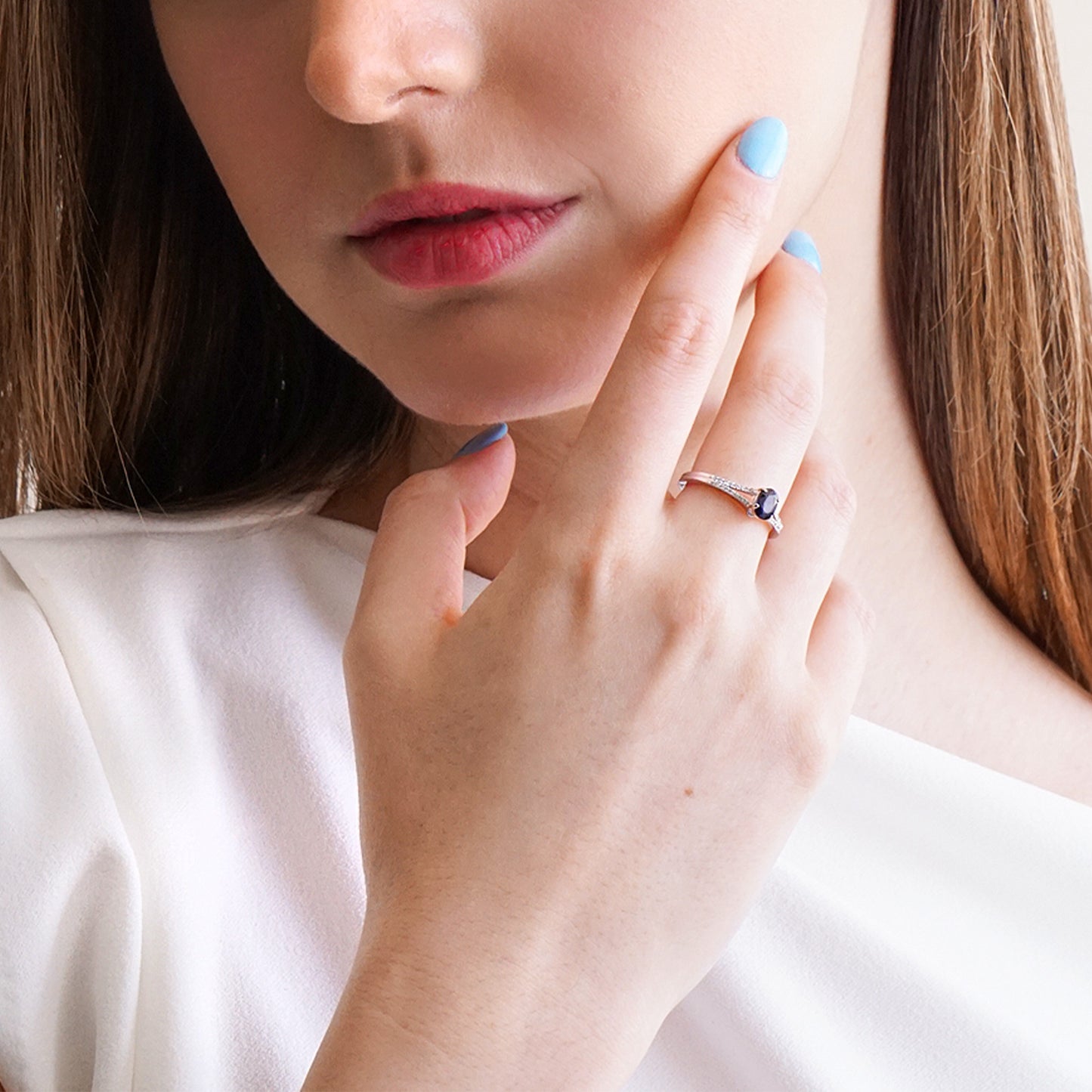 Anillo Accent Zafiro