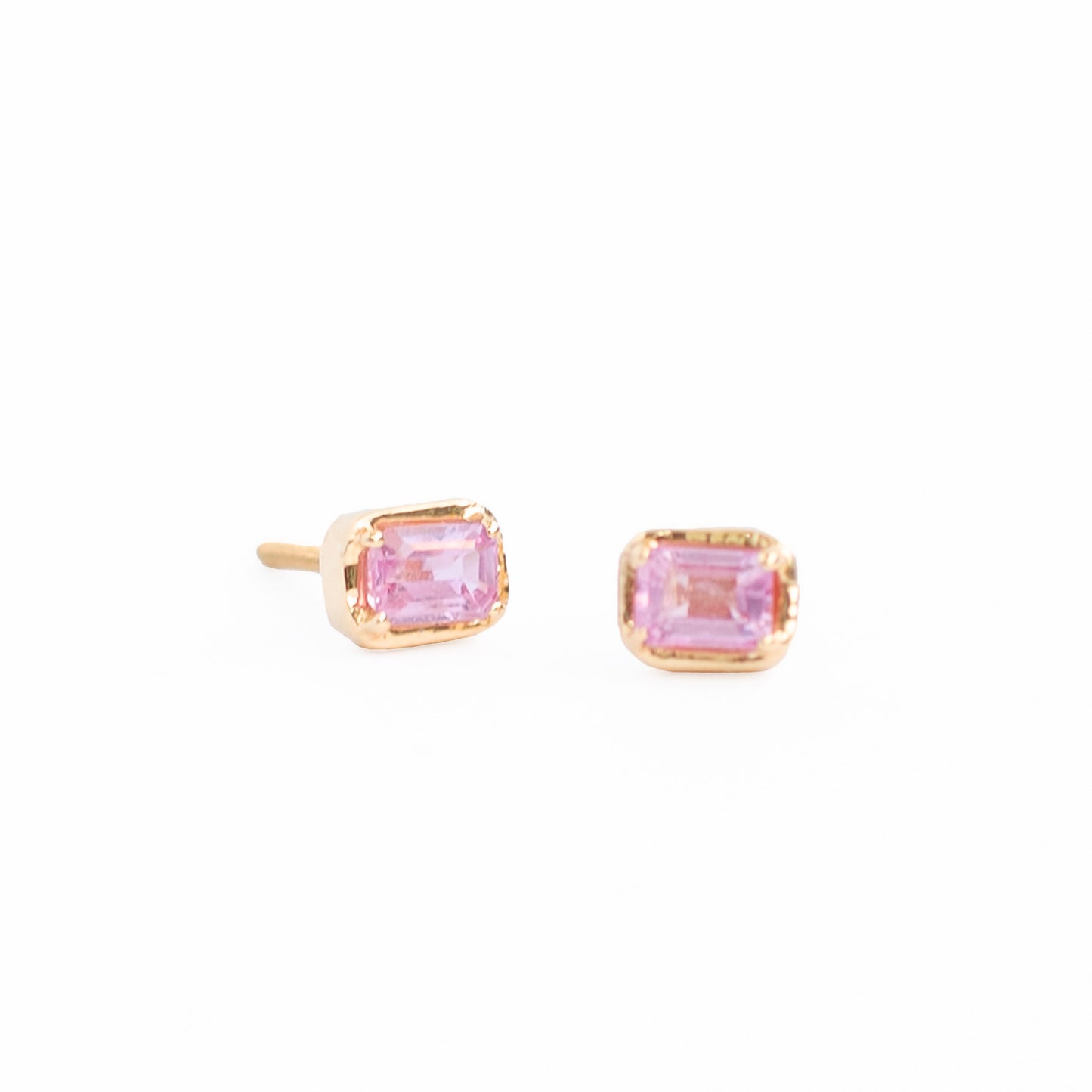 Aretes Brio Zafiro Rosa Natural