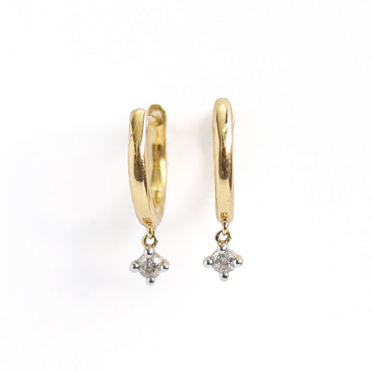 Aretes Huggies Diamante