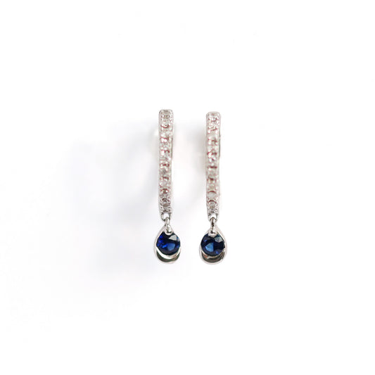 Aretes Petitte Zafiro y Diamantes