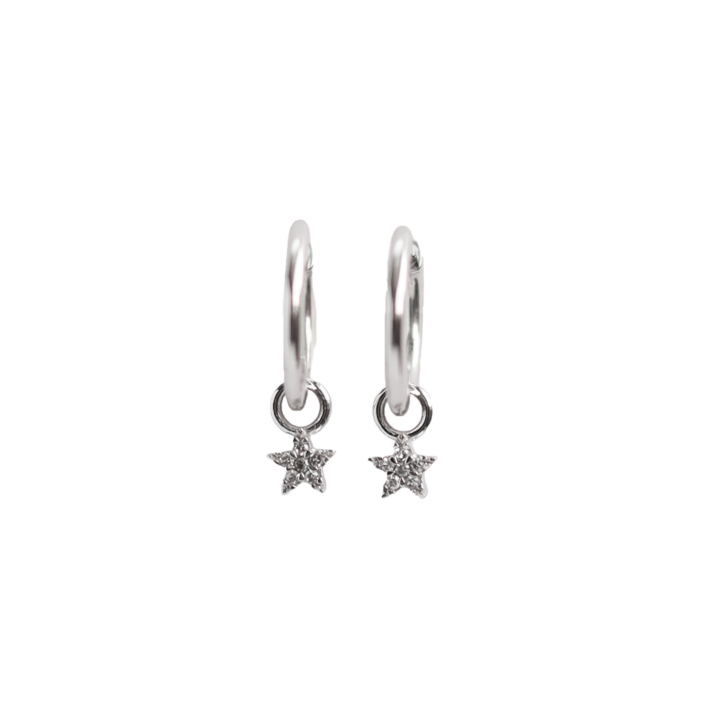 Aretes Huggie Estrella Diamante