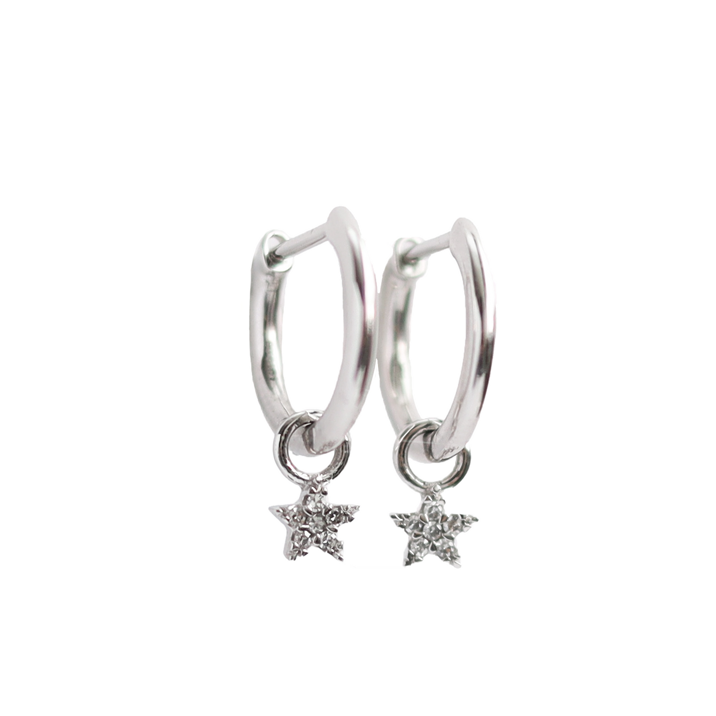 Aretes Huggie Estrella Diamante