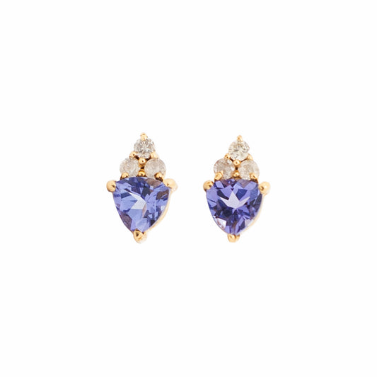 Aretes Stud Trifecta Tanzanita
