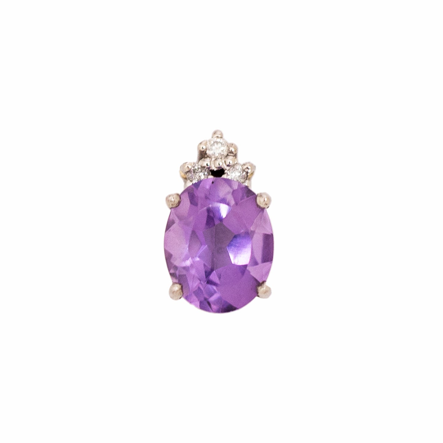 Dije Amatista Oval y Diamante