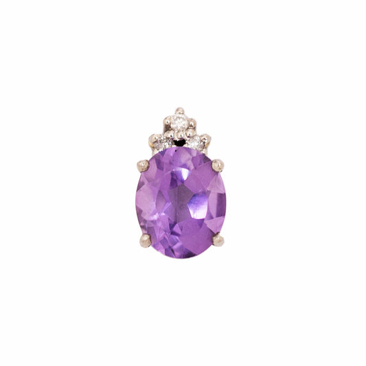 Dije Amatista Oval y Diamante