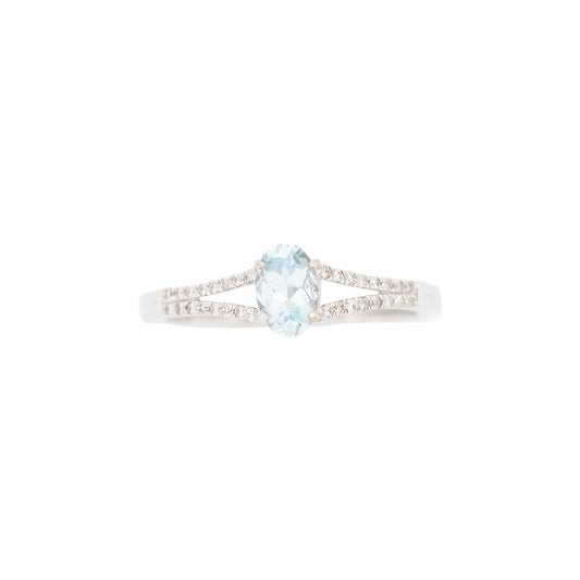 Anillo Aguamarina