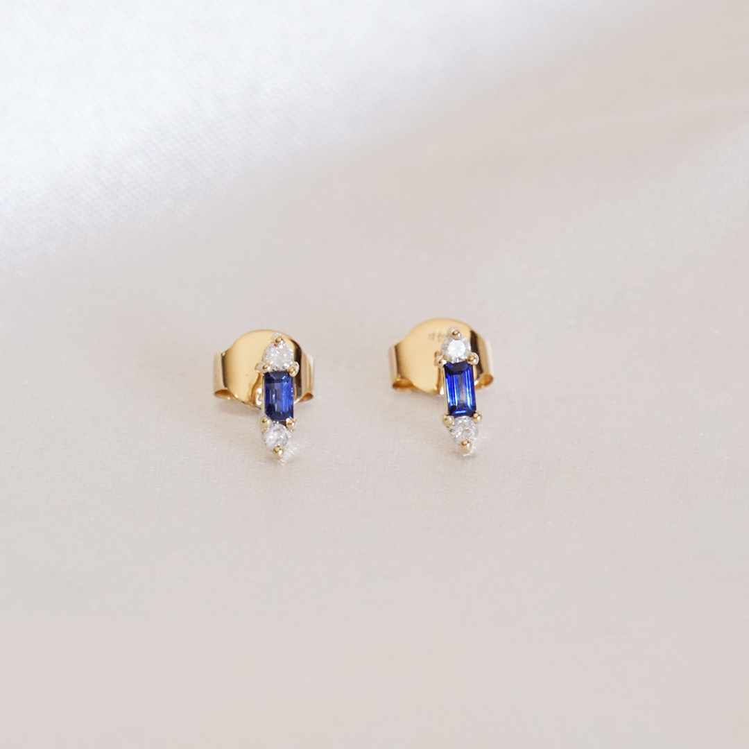 Aretes Stud Mini Blue