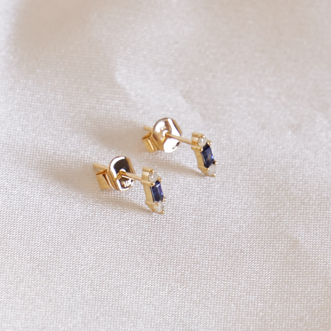 Aretes Stud Mini Blue