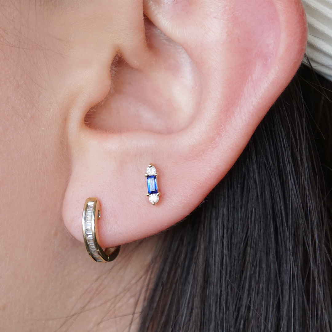 Aretes Stud Mini Blue
