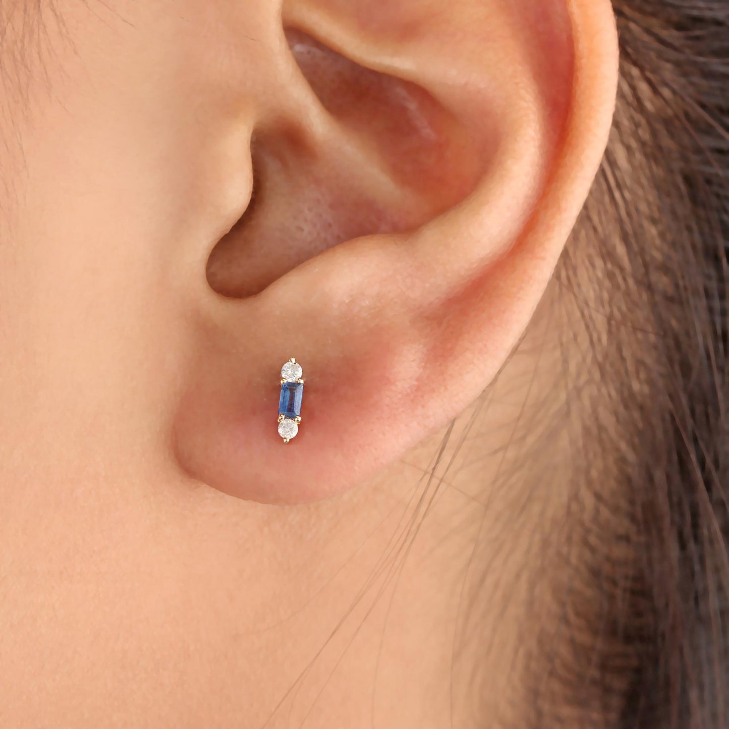 Aretes Stud Mini Blue